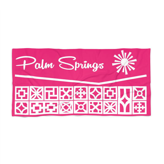 Palm Springs Roofline Towel - Pink