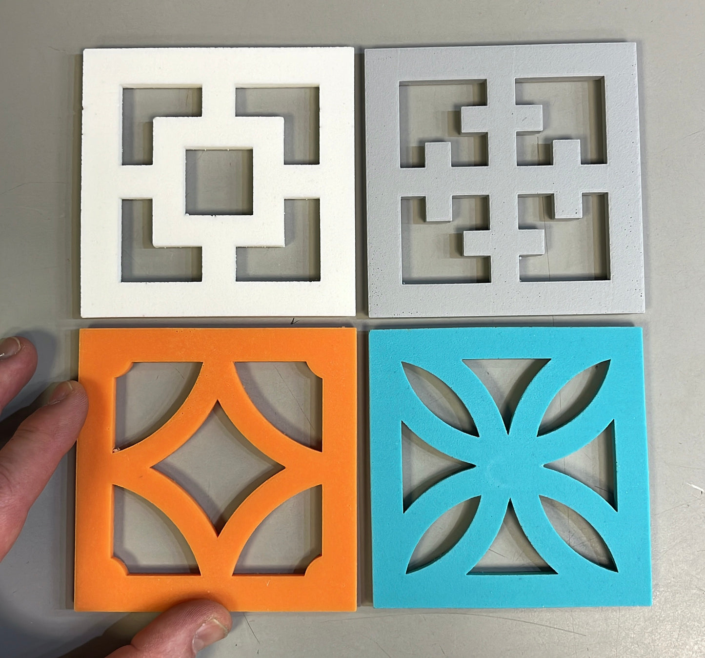Breeze Block Coasters - Minty's Design