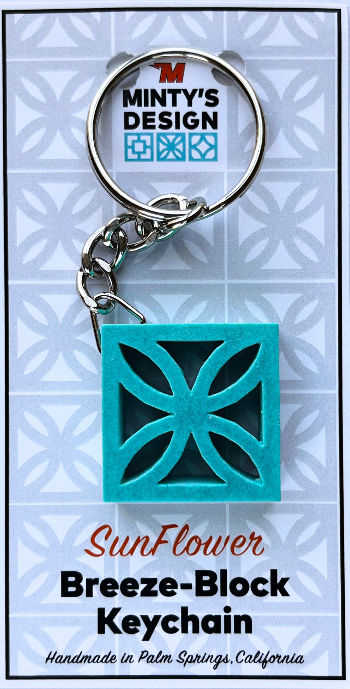 Breeze-Block Keychain - “Sunflower” (WS)
