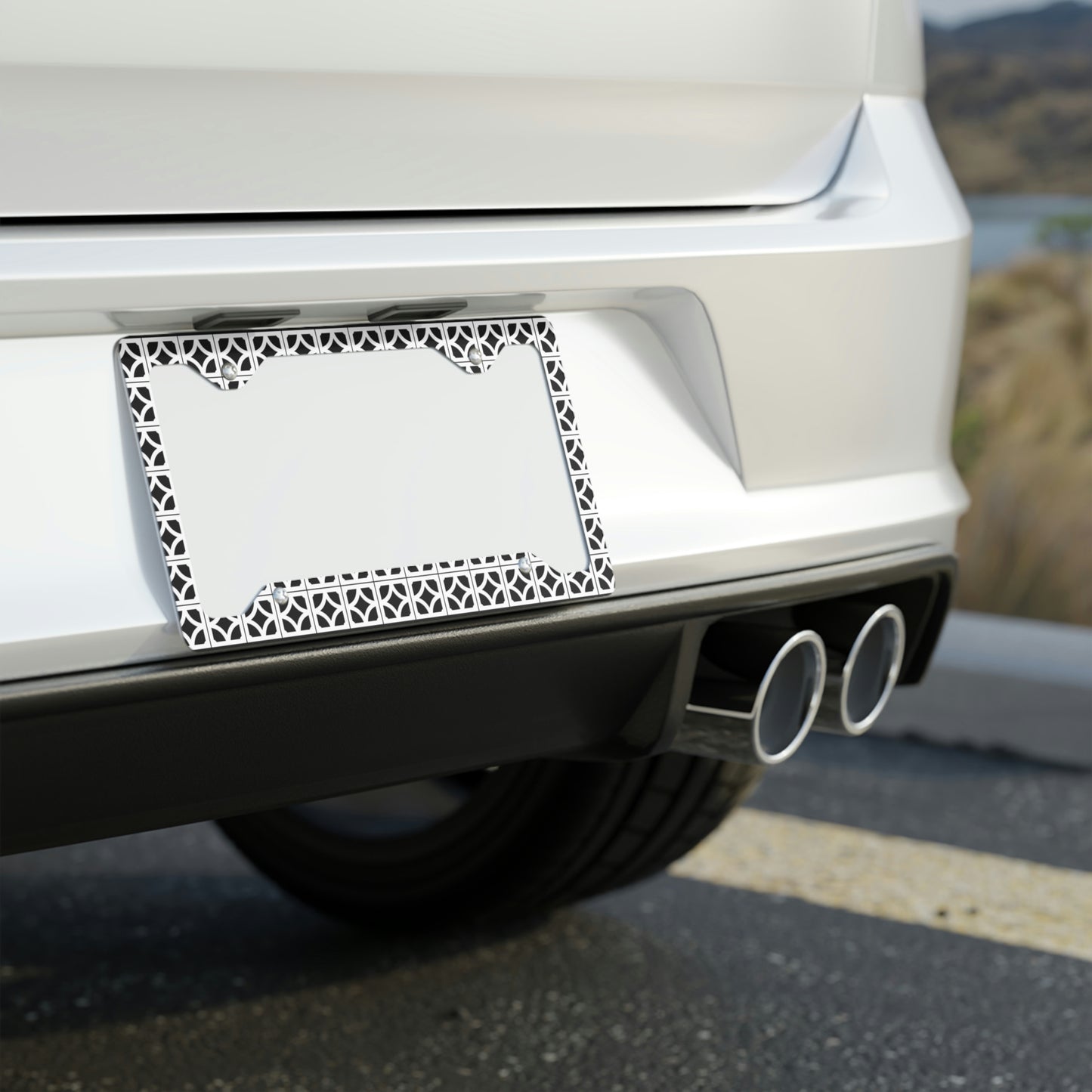 Breeze Block License Plate Frame - Black