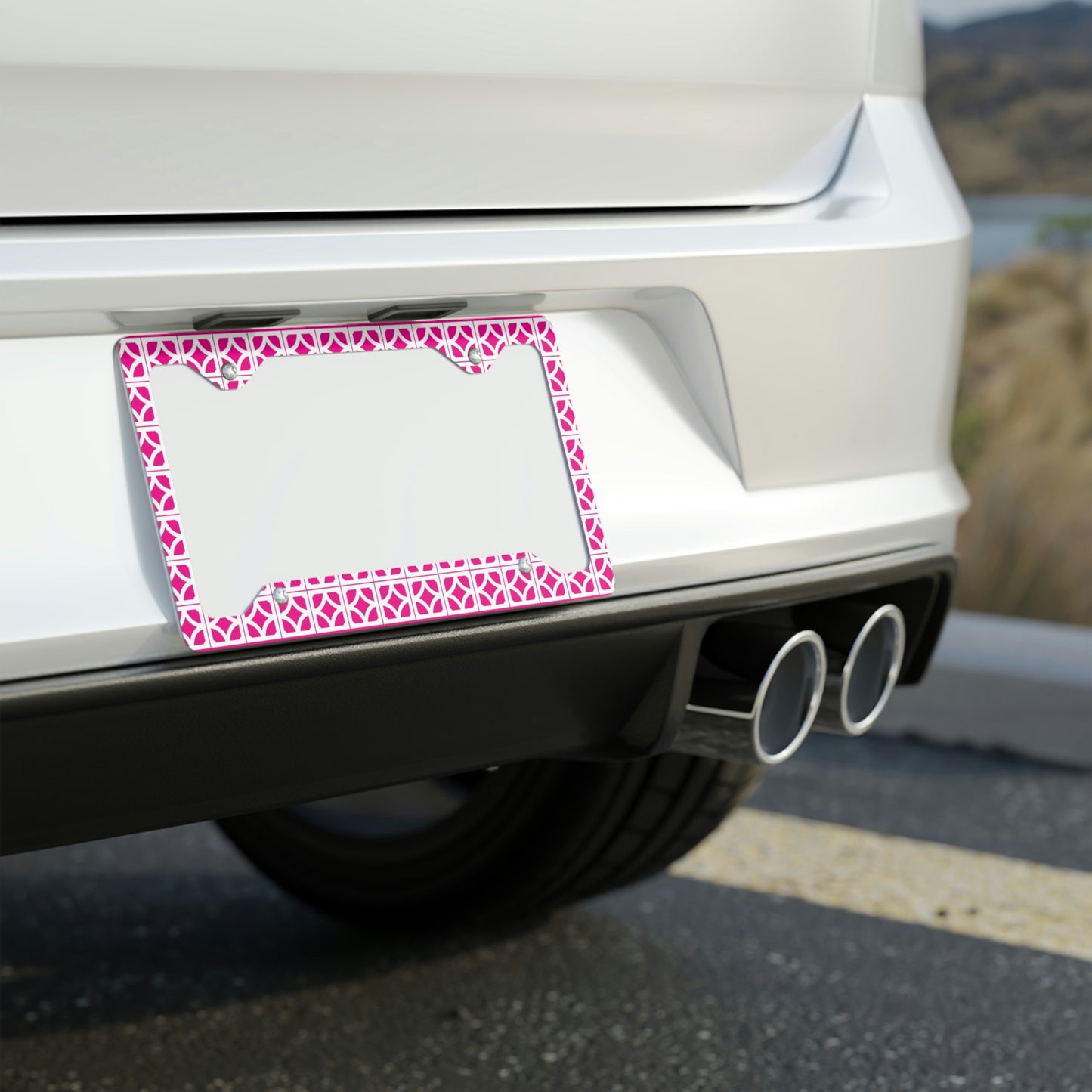 Breeze Block License Plate Frame - Pink