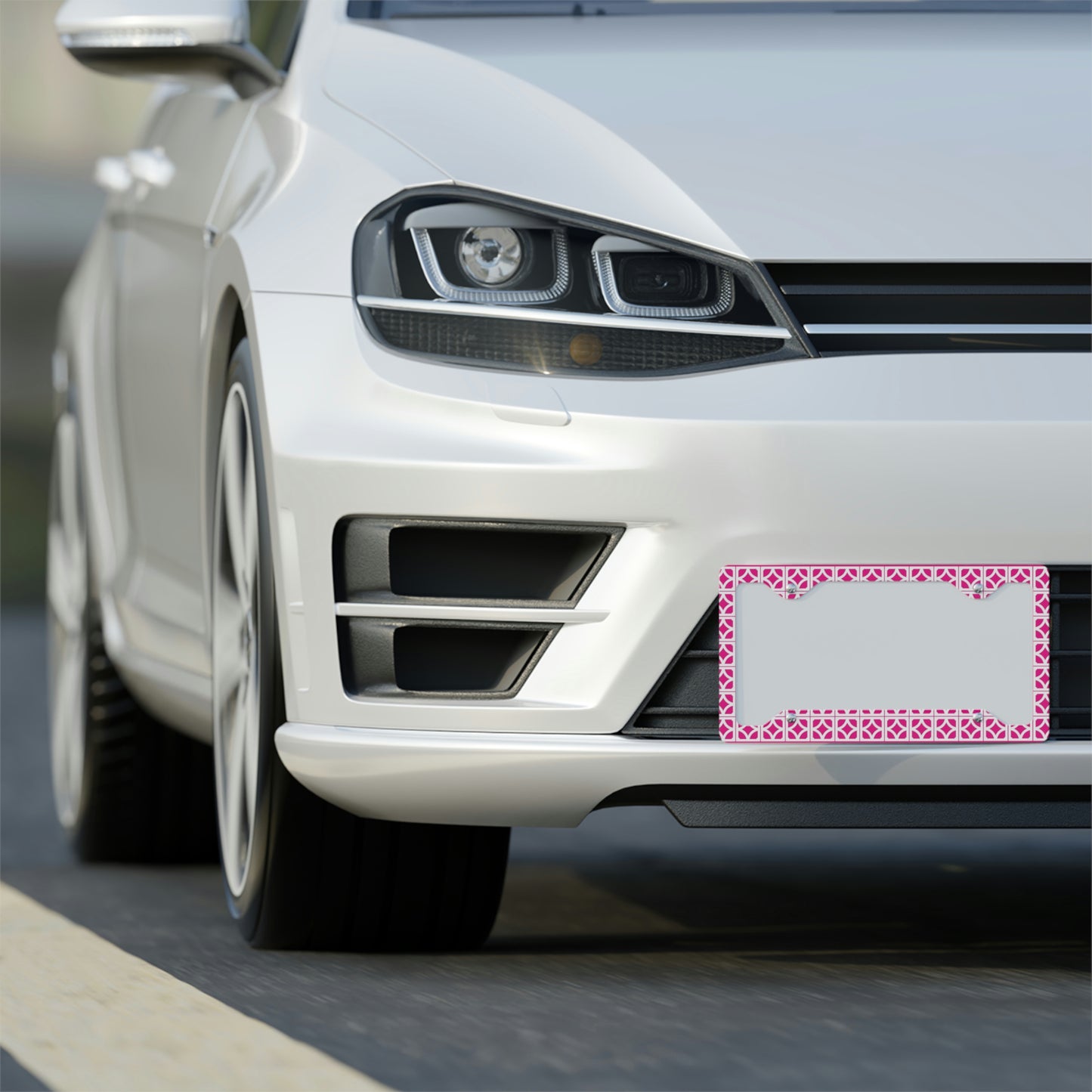 Breeze Block License Plate Frame - Pink