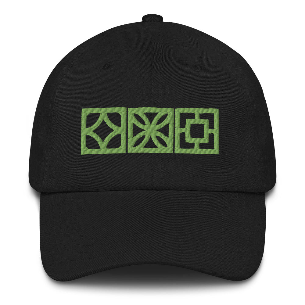 "Triple Play" Cap- Green Blocks