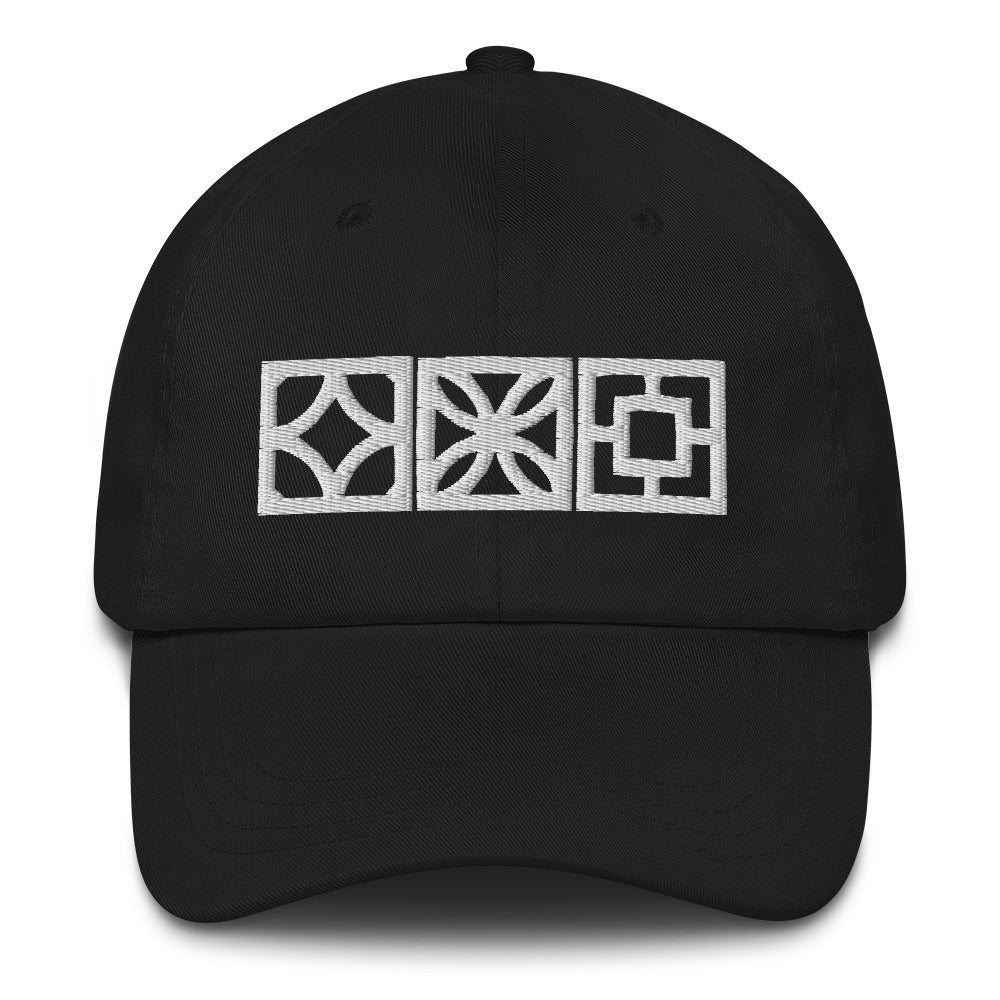 "Triple Play" Cap - White Blocks