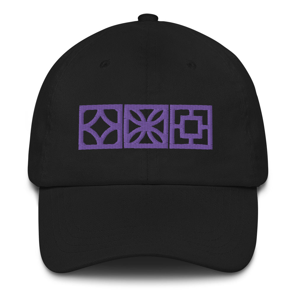 "Triple Play" Cap - Purple Blocks