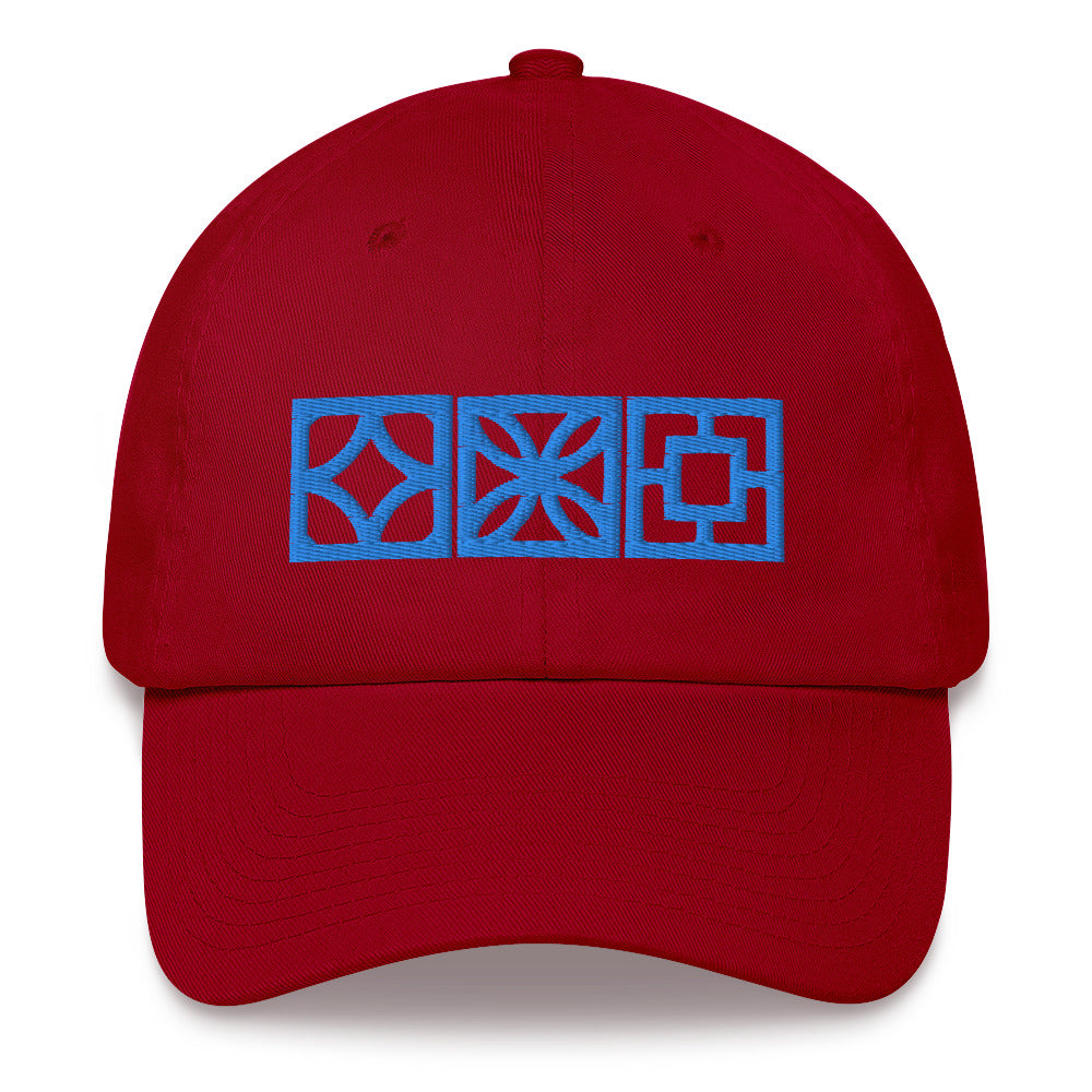"Triple Play" Cap - Blue Blocks