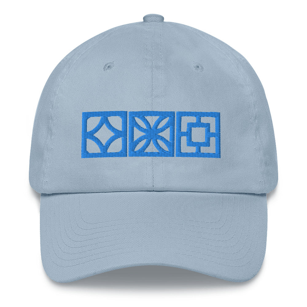 "Triple Play" Cap - Blue Blocks