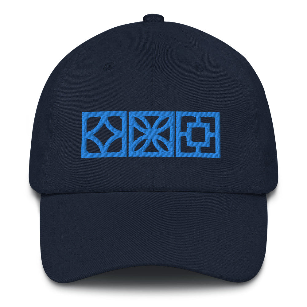 "Triple Play" Cap - Blue Blocks
