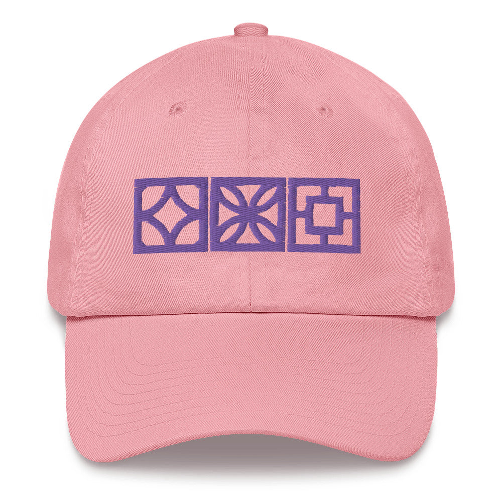 "Triple Play" Cap - Purple Blocks