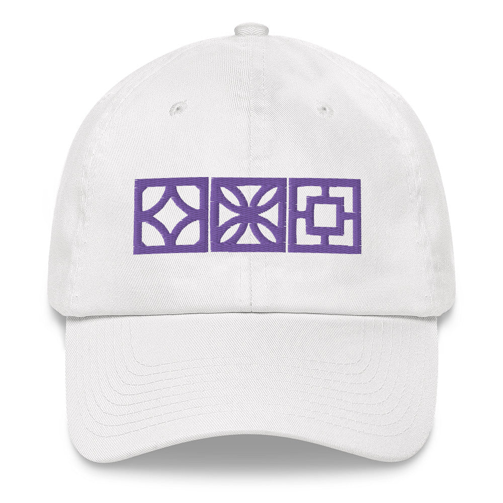 "Triple Play" Cap - Purple Blocks