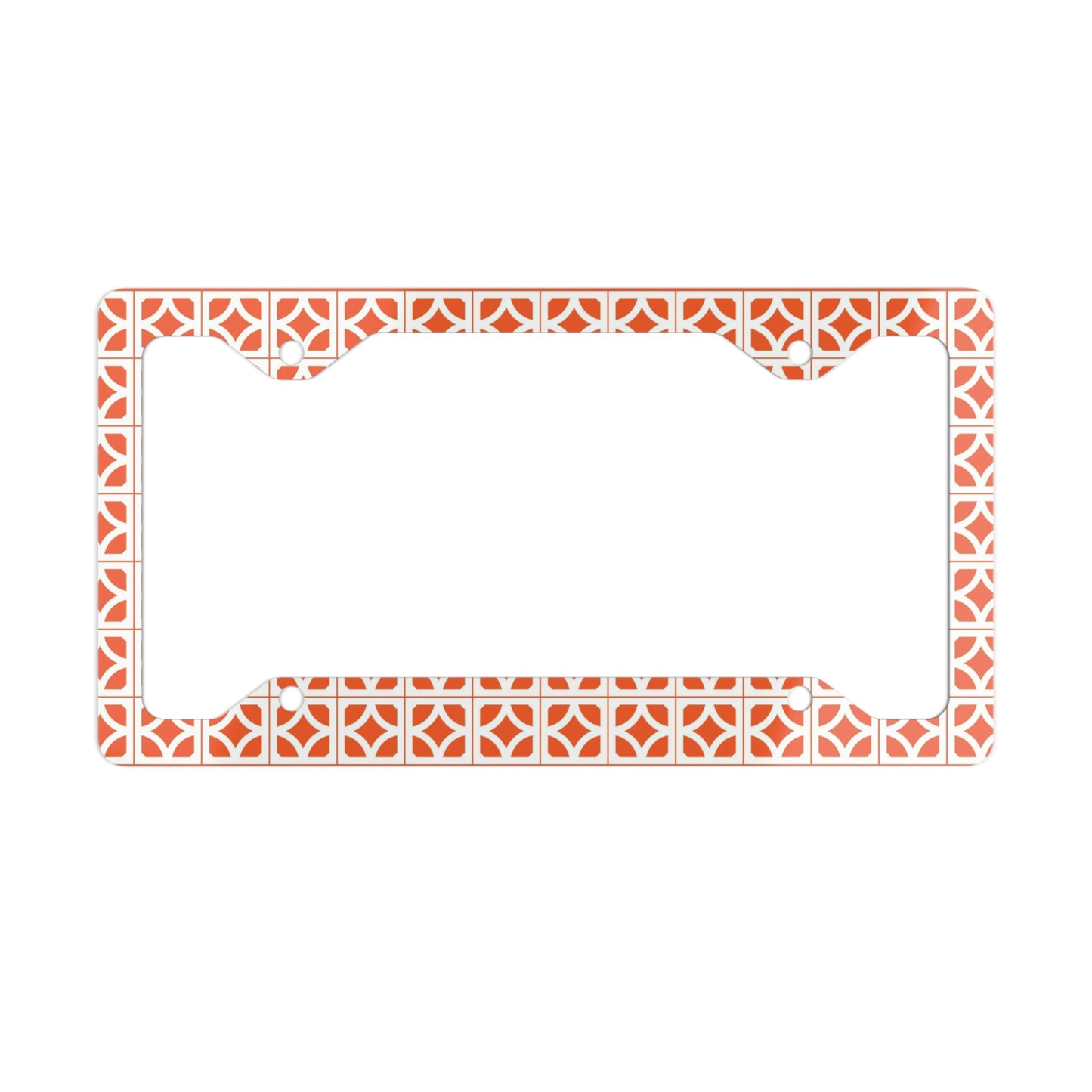 Breeze Block License Plate Frame - Orange