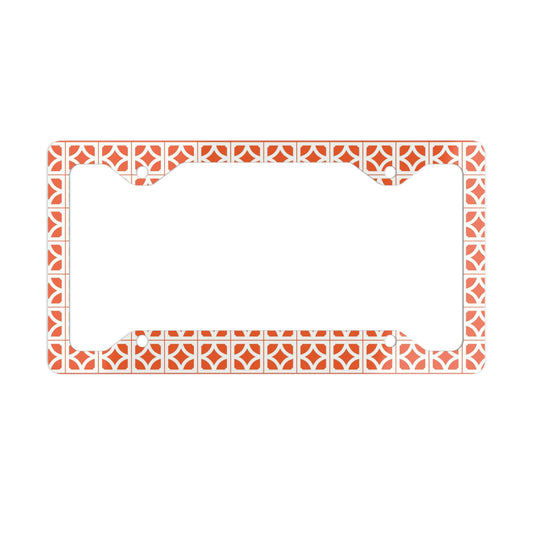 Breeze Block License Plate Frame - Orange