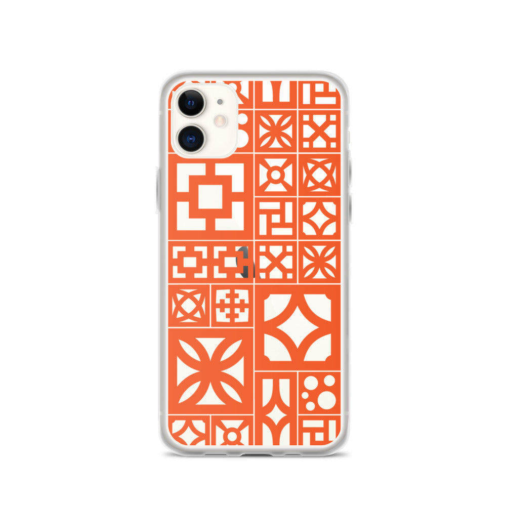 iPhone Orange Breeze Blocks "Motif" Case