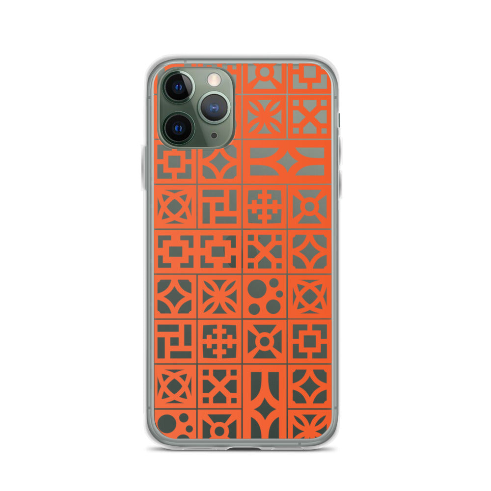 iPhone Orange Breeze Blocks "Pattern" Case