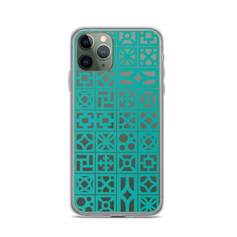 iPhone Aqua Breeze Blocks "Pattern" Case