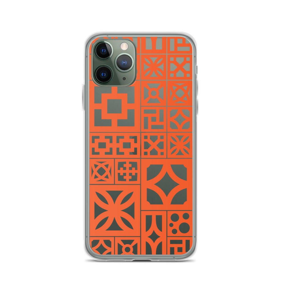 iPhone Orange Breeze Blocks "Motif" Case