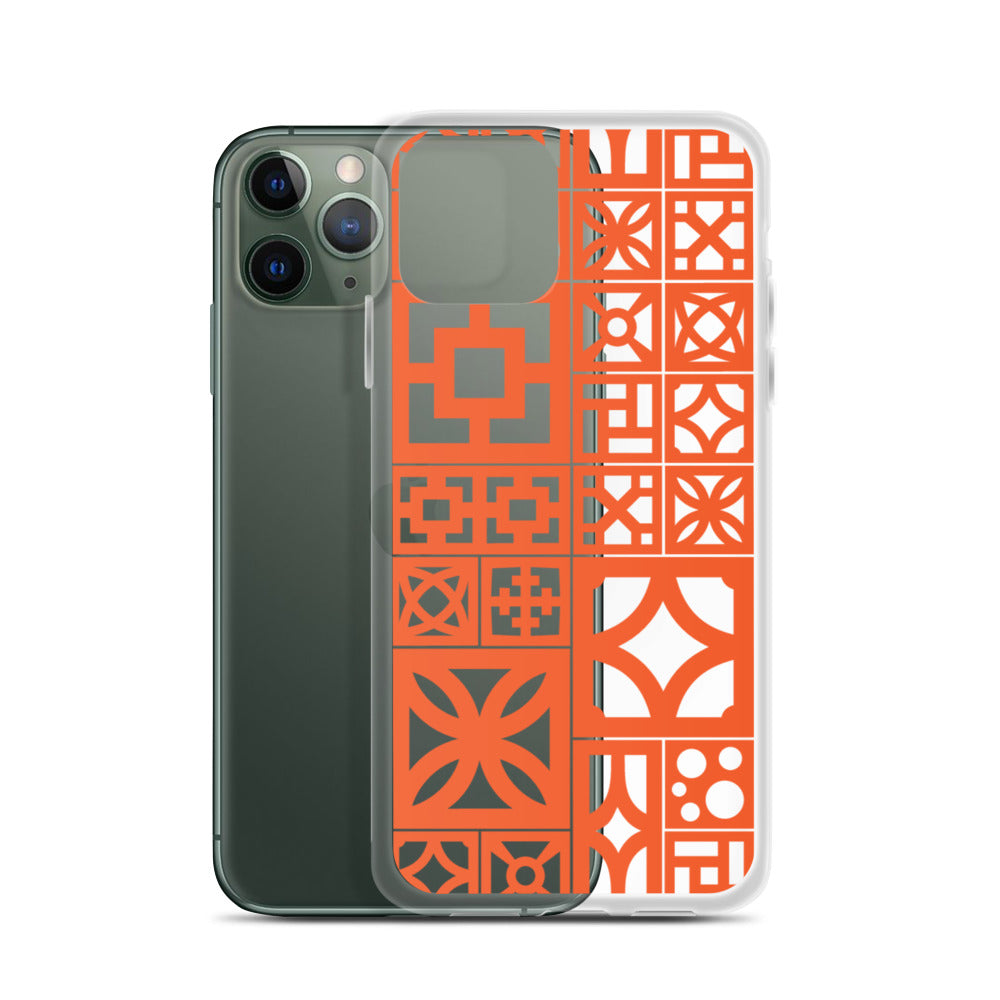 iPhone Orange Breeze Blocks "Motif" Case