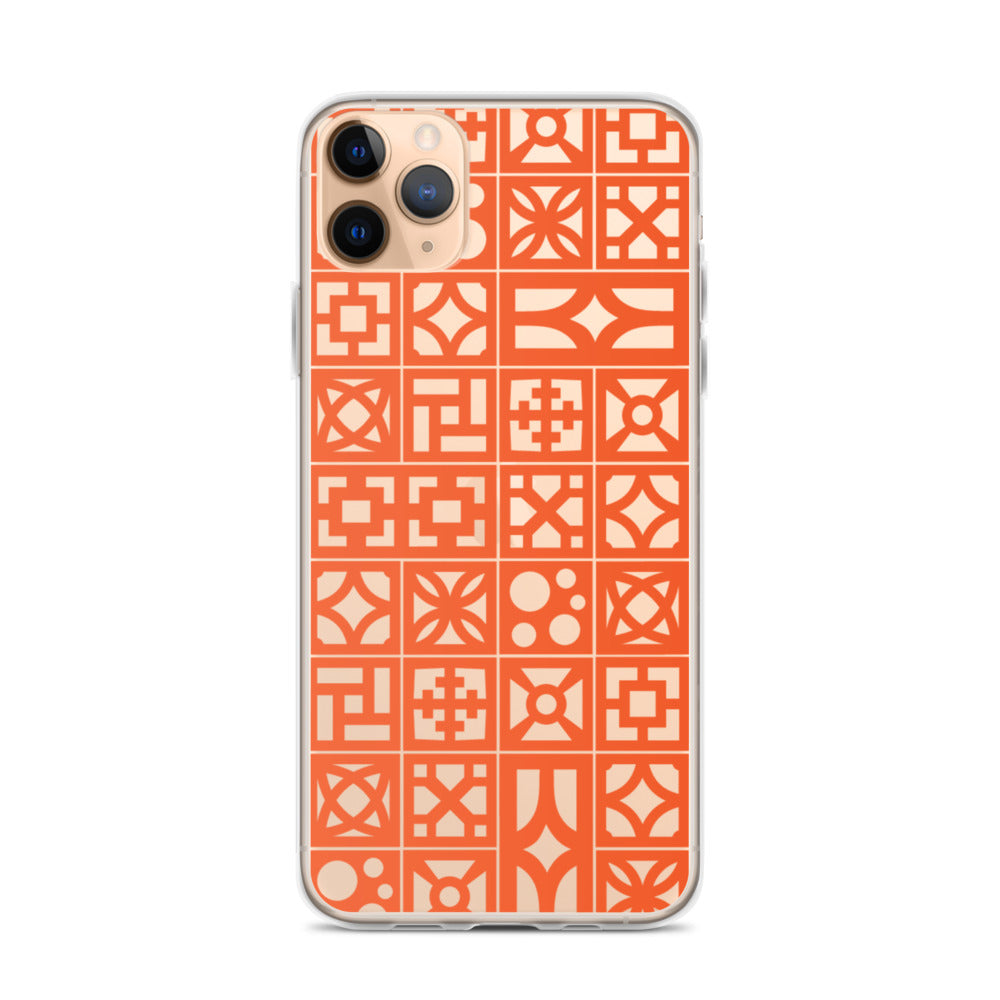 iPhone Orange Breeze Blocks "Pattern" Case
