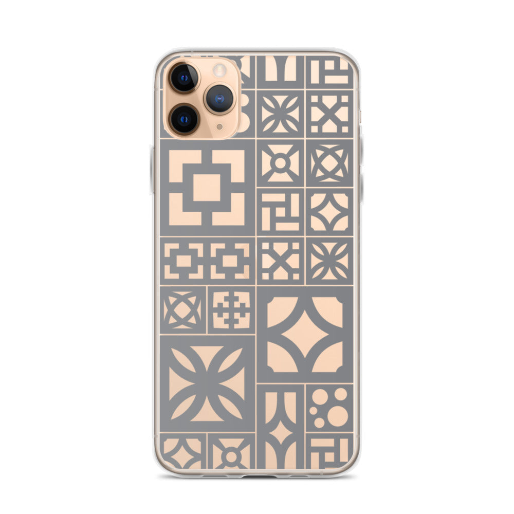 iPhone Grey Breeze Blocks "Motif" Case