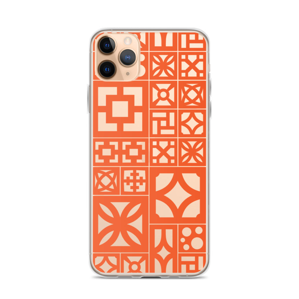 iPhone Orange Breeze Blocks "Motif" Case