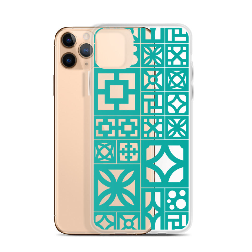 iPhone Aqua Breeze Blocks "Motif" Case - Aqua