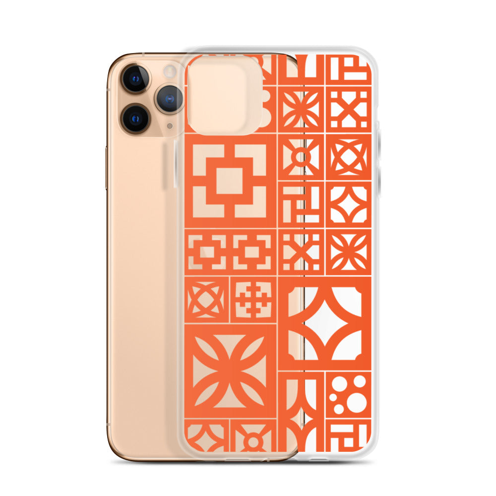 iPhone Orange Breeze Blocks "Motif" Case