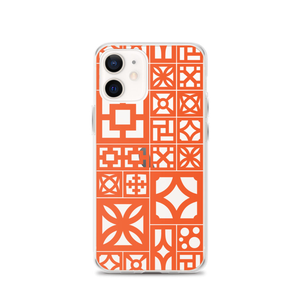 iPhone Orange Breeze Blocks "Motif" Case