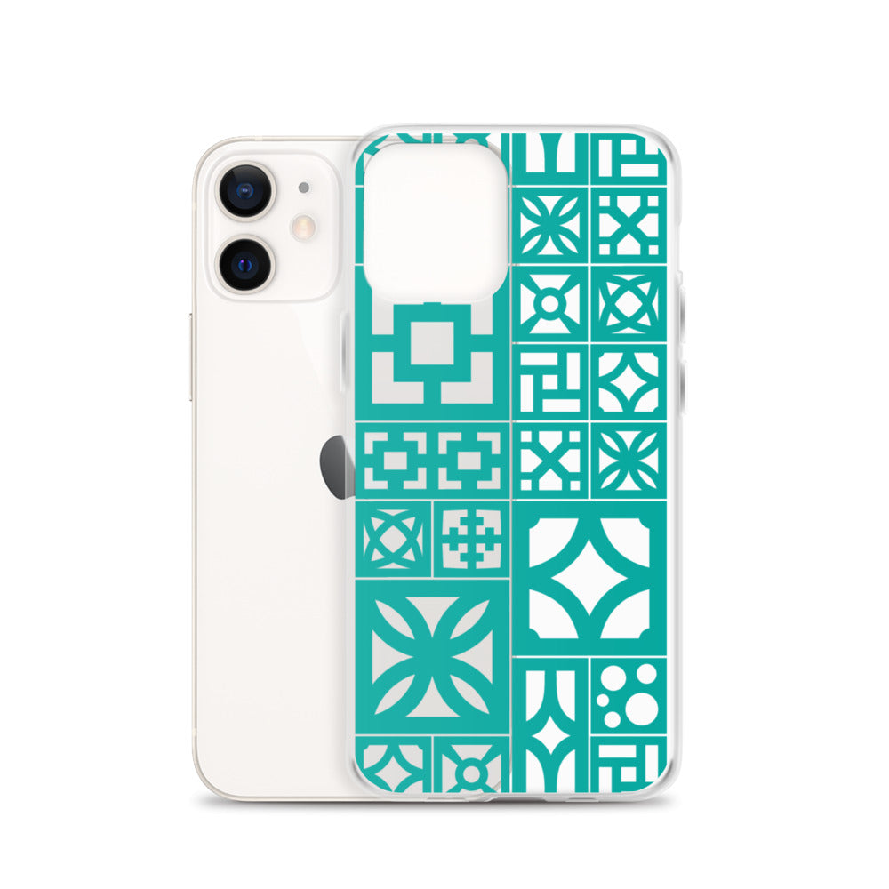 iPhone Aqua Breeze Blocks "Motif" Case - Aqua