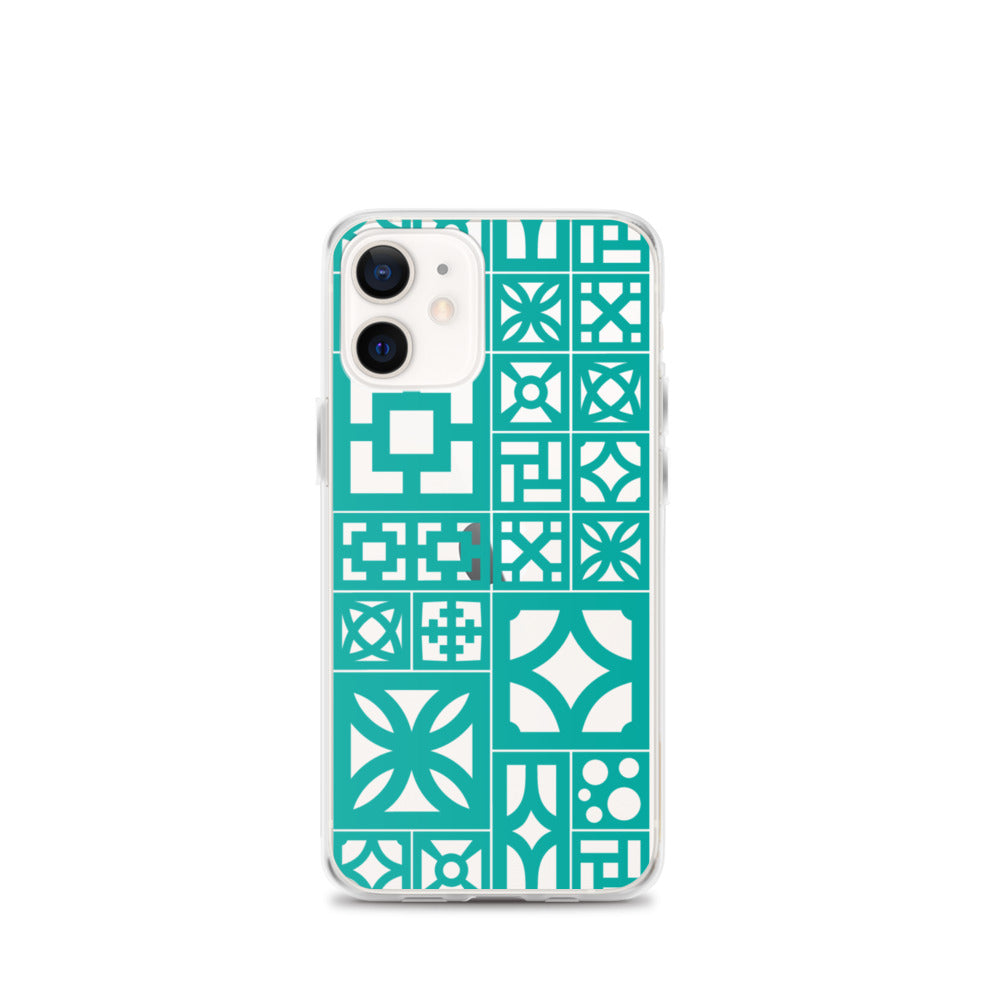 iPhone Aqua Breeze Blocks "Motif" Case - Aqua