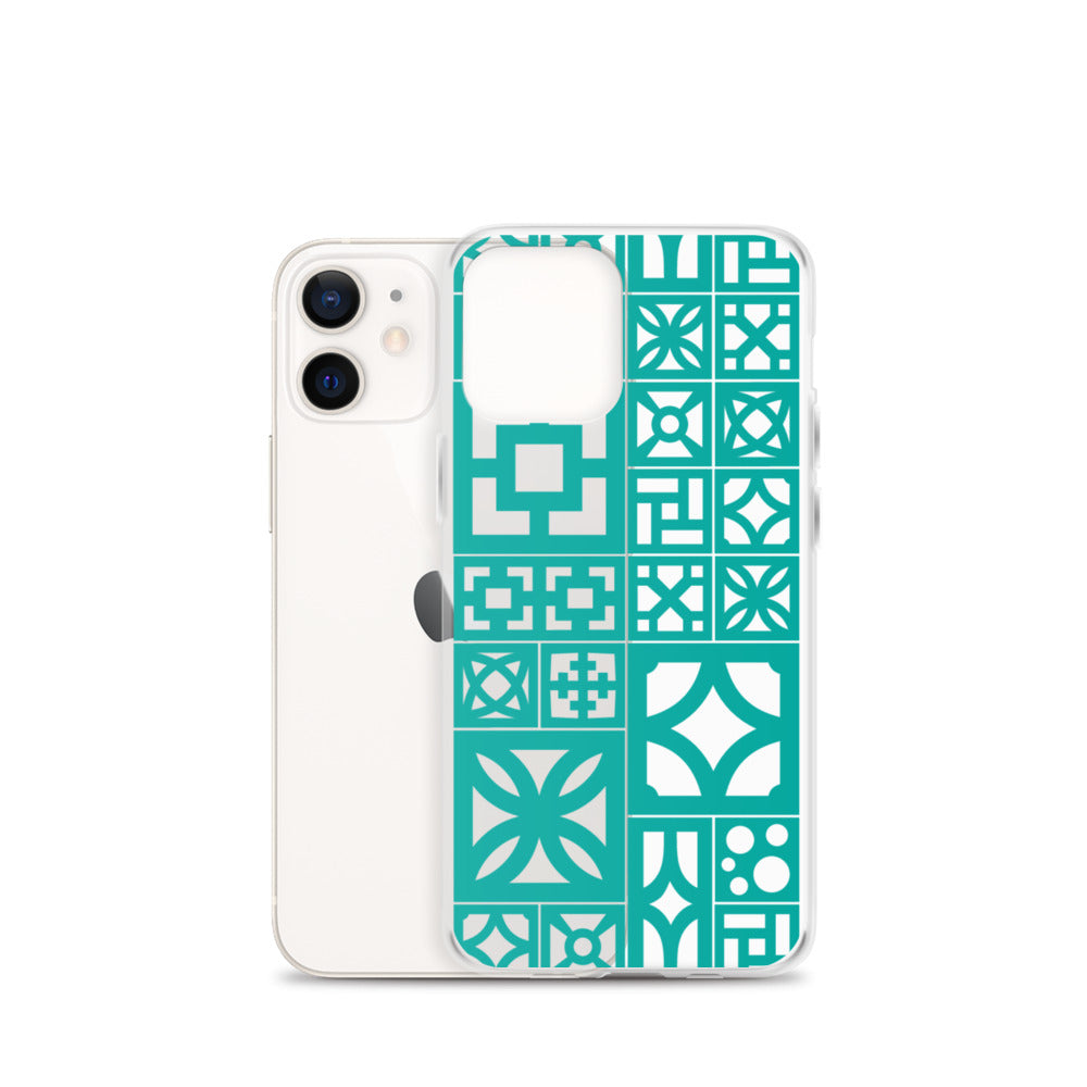 iPhone Aqua Breeze Blocks "Motif" Case - Aqua