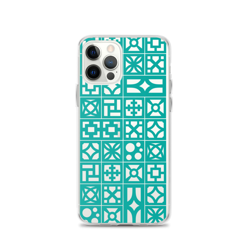 iPhone Aqua Breeze Blocks "Pattern" Case