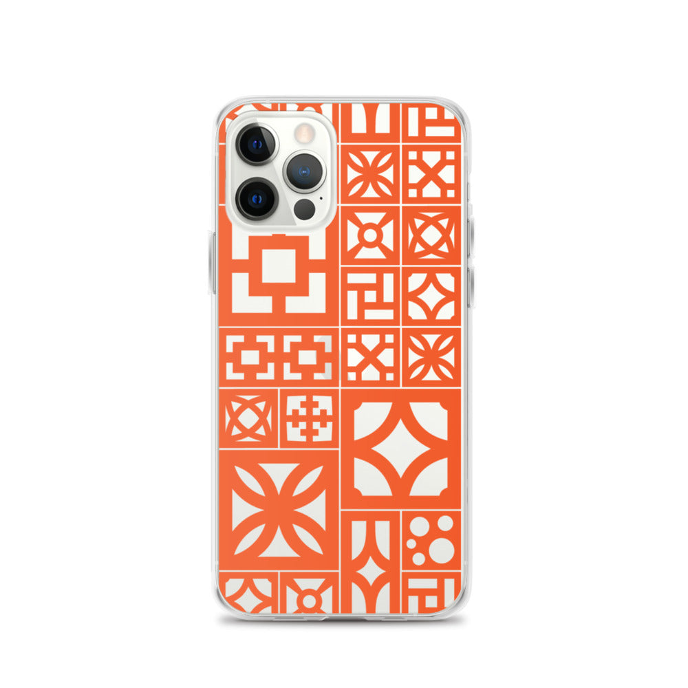 iPhone Orange Breeze Blocks "Motif" Case