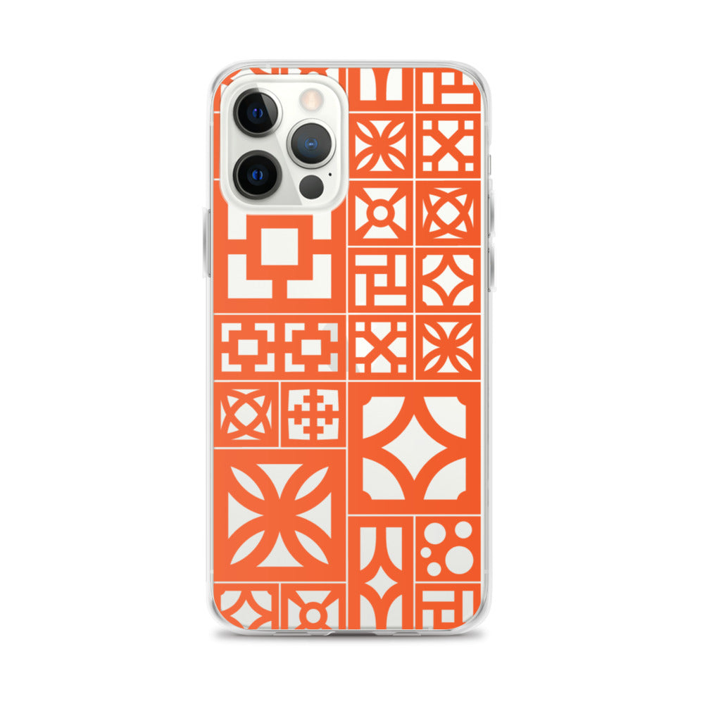 iPhone Orange Breeze Blocks "Motif" Case