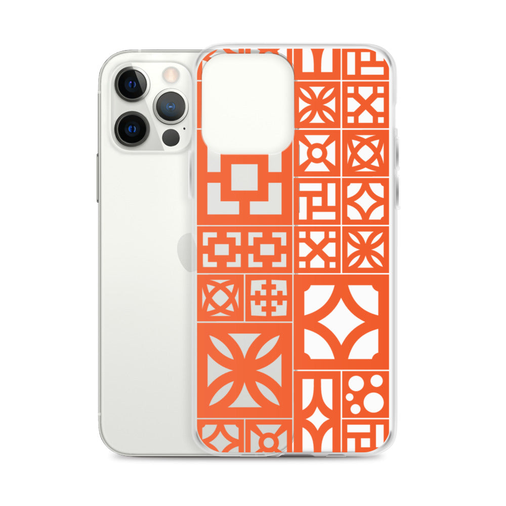 iPhone Orange Breeze Blocks "Motif" Case