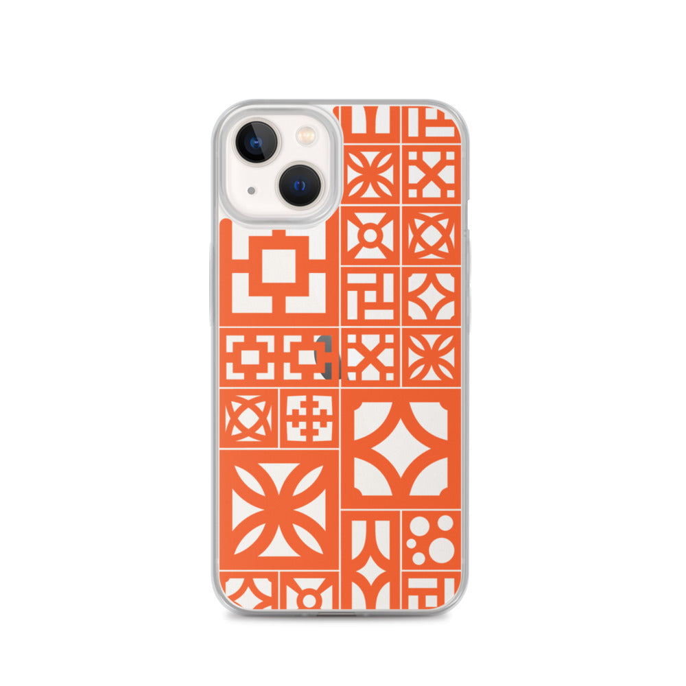 iPhone Orange Breeze Blocks "Motif" Case