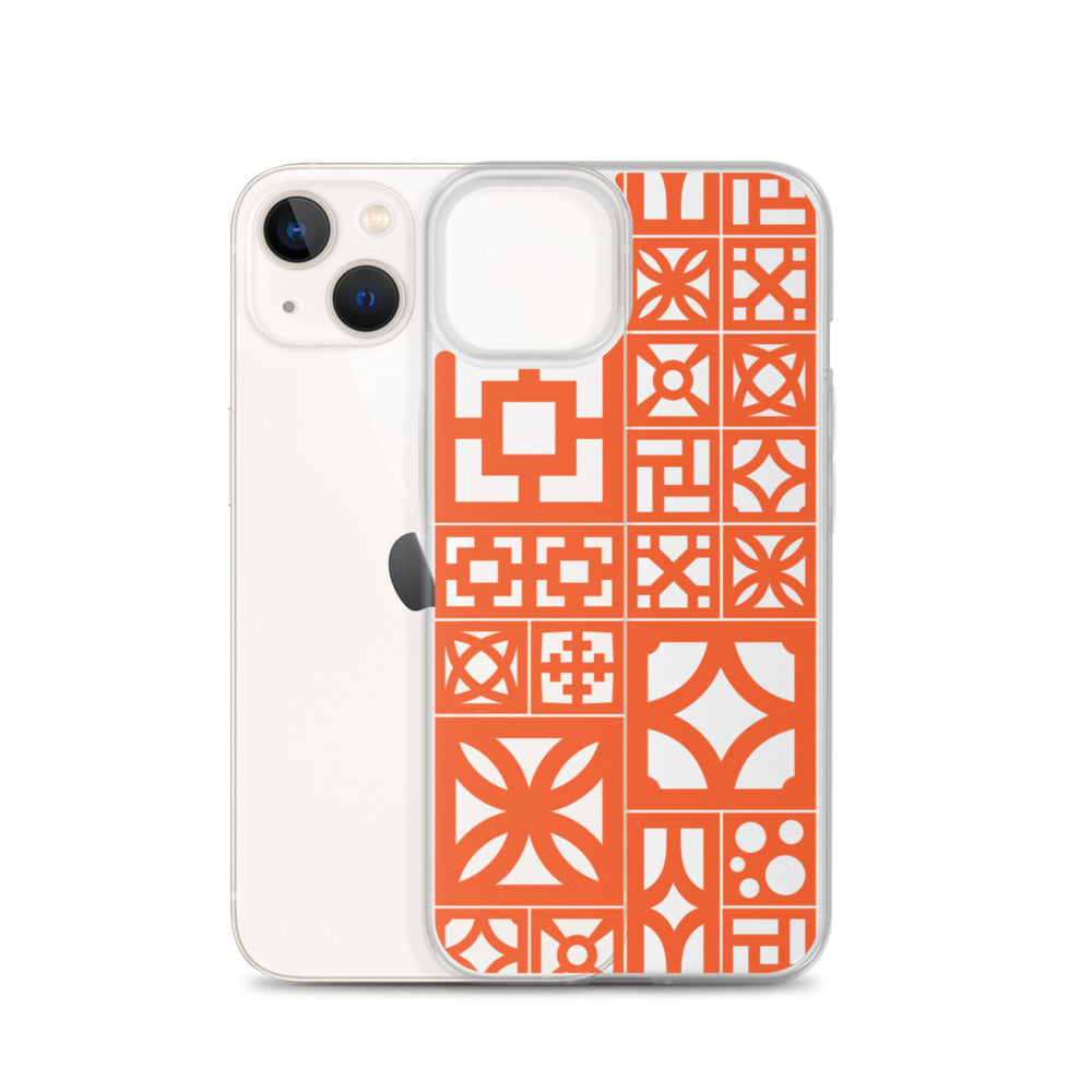 iPhone Orange Breeze Blocks "Motif" Case