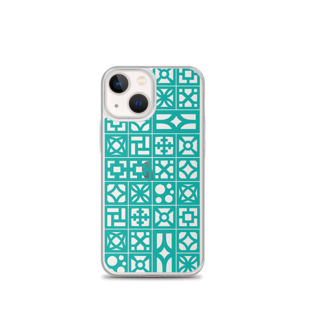 iPhone Aqua Breeze Blocks "Pattern" Case