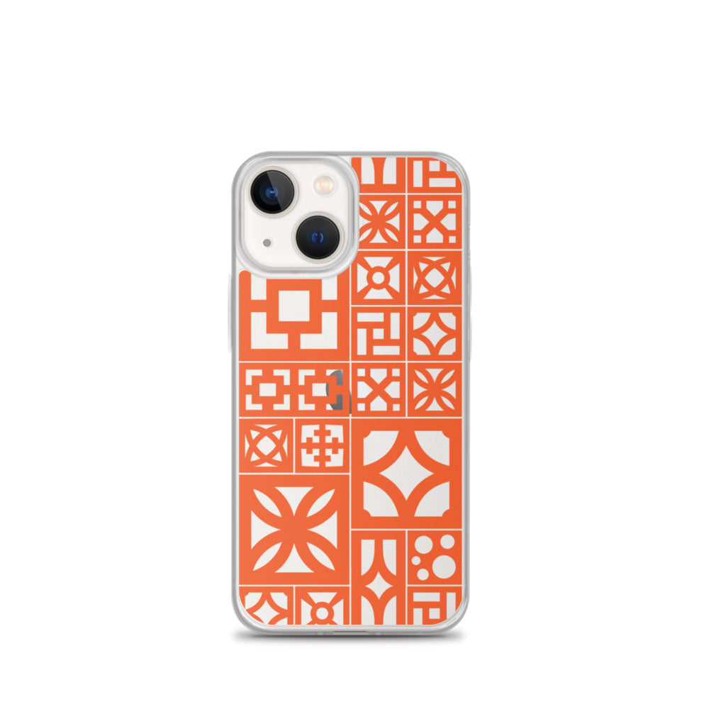 iPhone Orange Breeze Blocks "Motif" Case