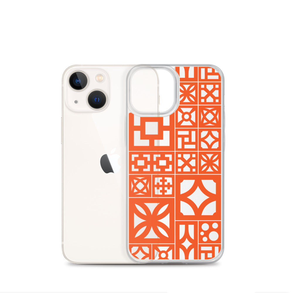iPhone Orange Breeze Blocks "Motif" Case