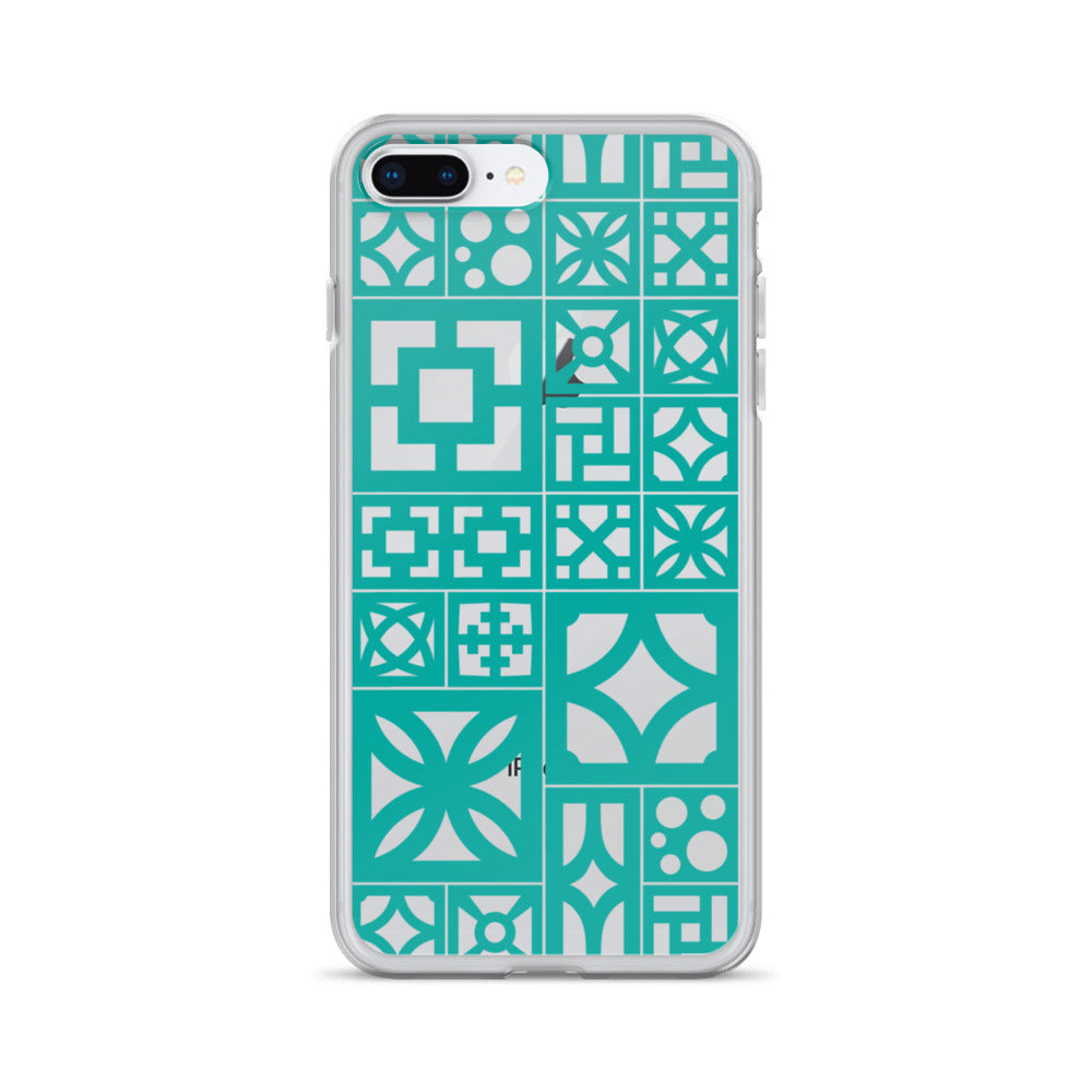 iPhone Aqua Breeze Blocks "Motif" Case - Aqua