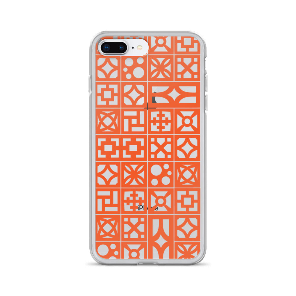 iPhone Orange Breeze Blocks "Pattern" Case