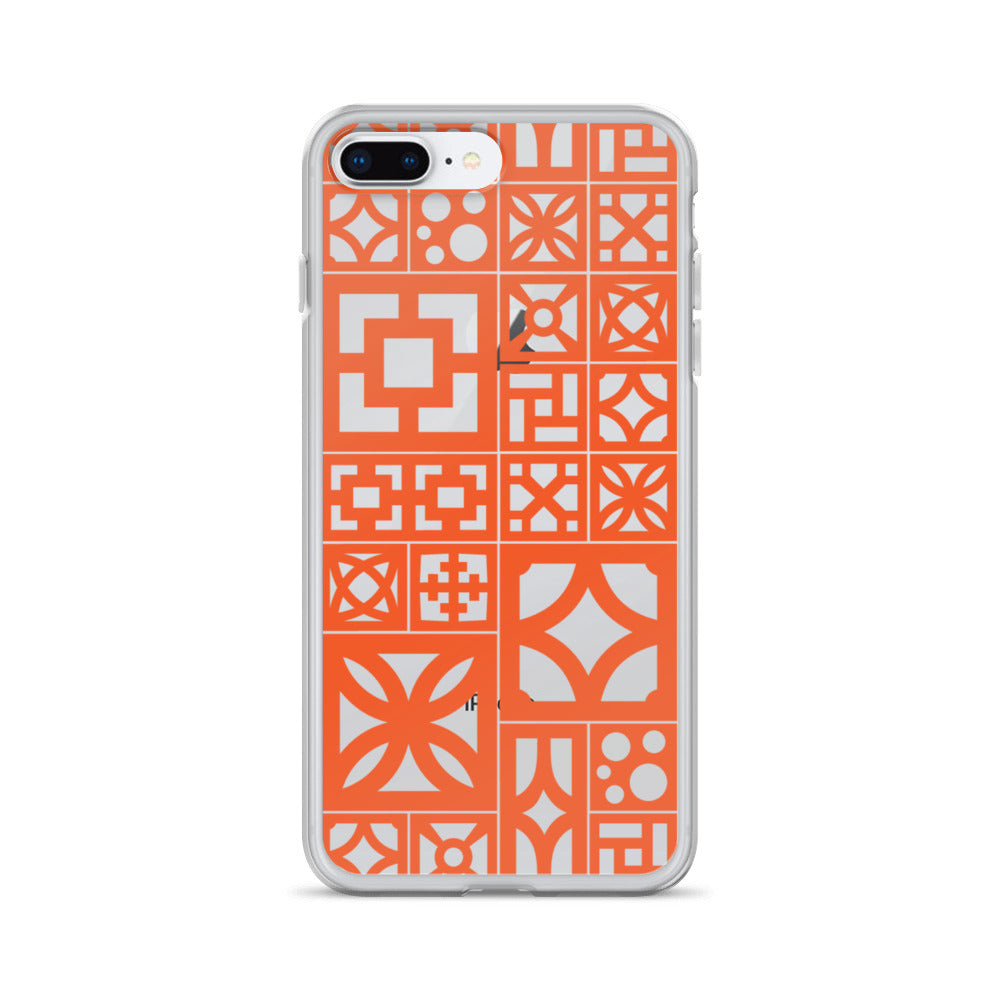 iPhone Orange Breeze Blocks "Motif" Case