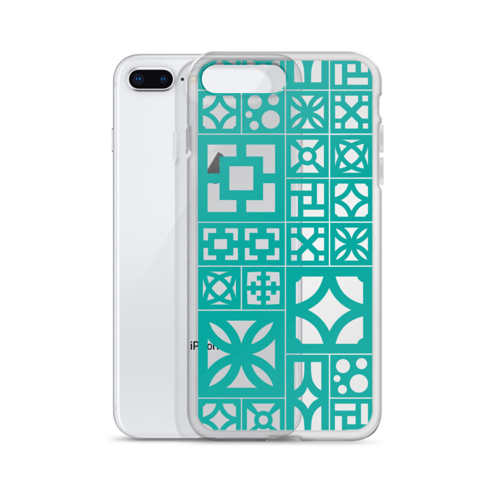 iPhone Aqua Breeze Blocks "Motif" Case - Aqua