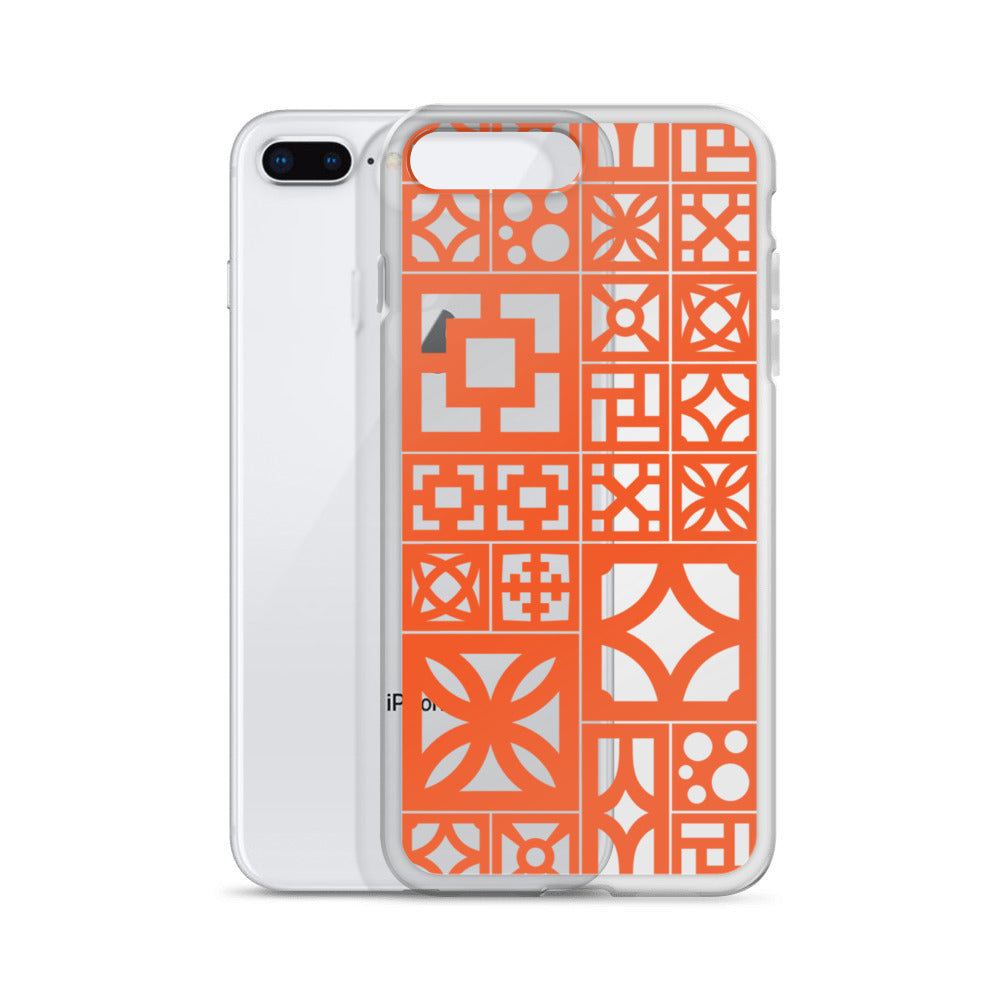 iPhone Orange Breeze Blocks "Motif" Case