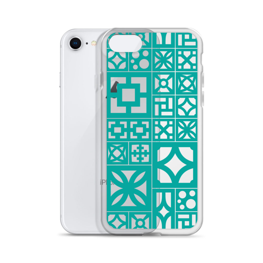 iPhone Aqua Breeze Blocks "Motif" Case - Aqua