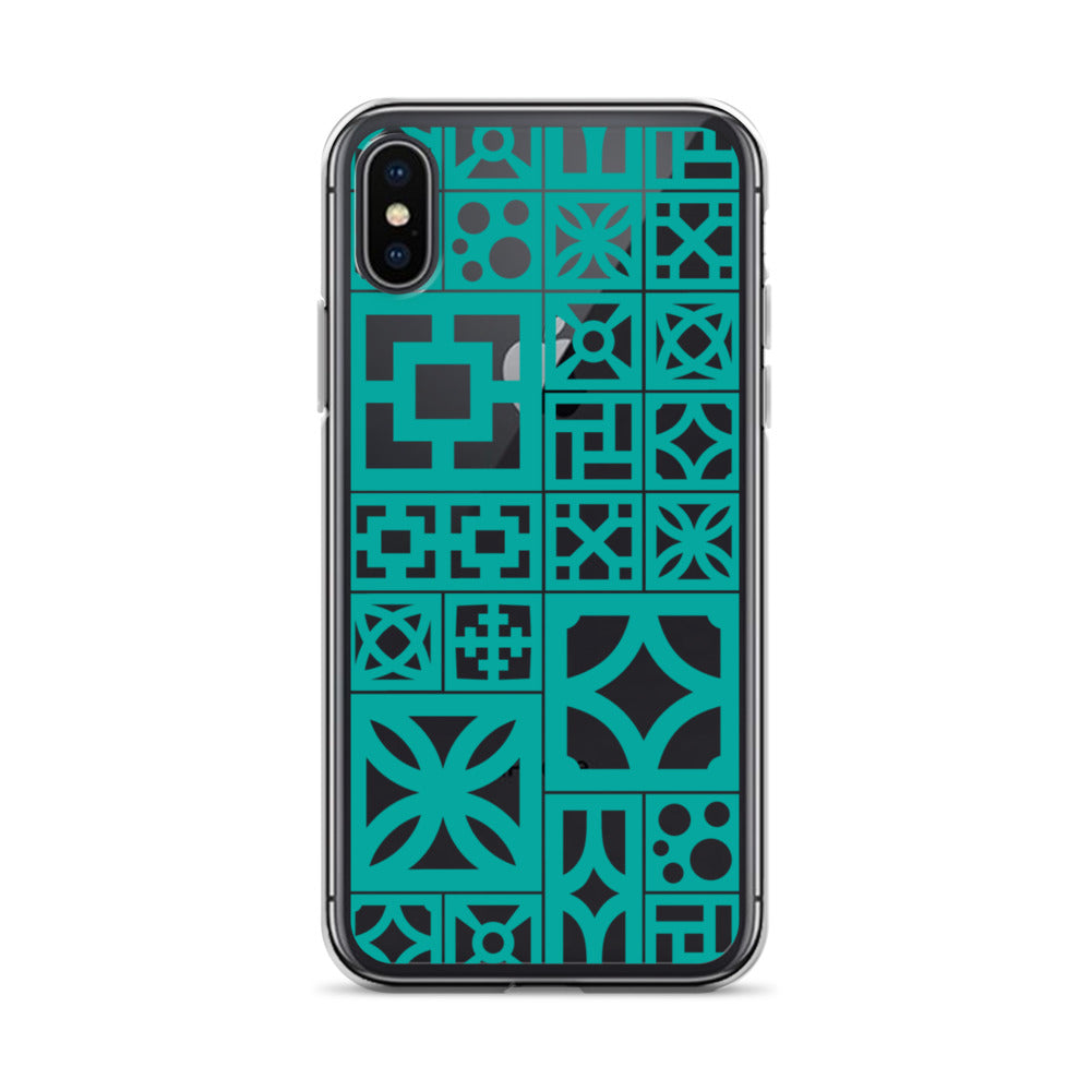 iPhone Aqua Breeze Blocks "Motif" Case - Aqua