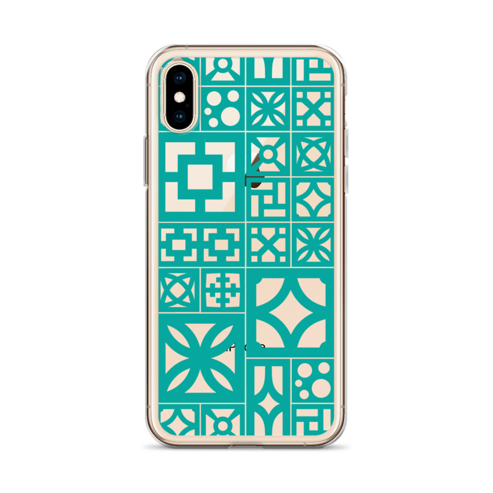 iPhone Aqua Breeze Blocks "Motif" Case - Aqua