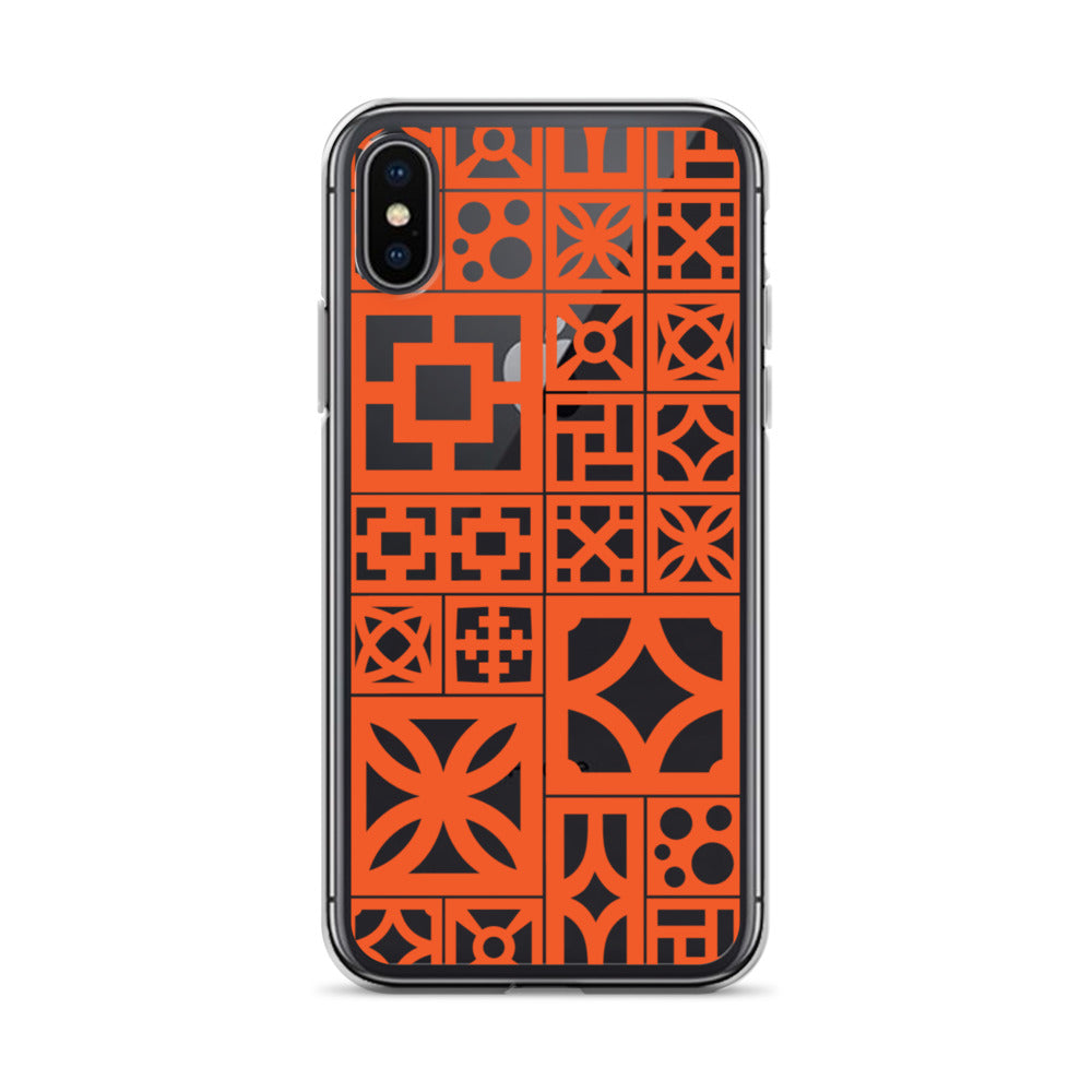 iPhone Orange Breeze Blocks "Motif" Case