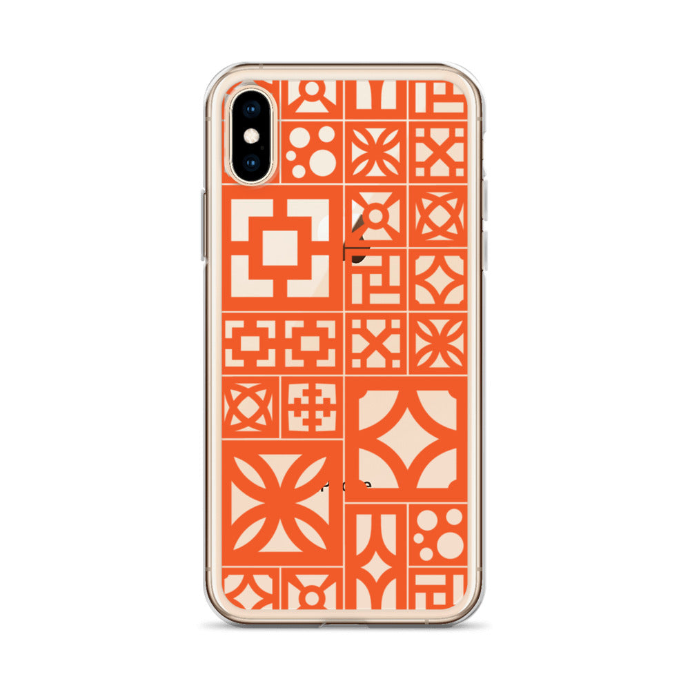 iPhone Orange Breeze Blocks "Motif" Case