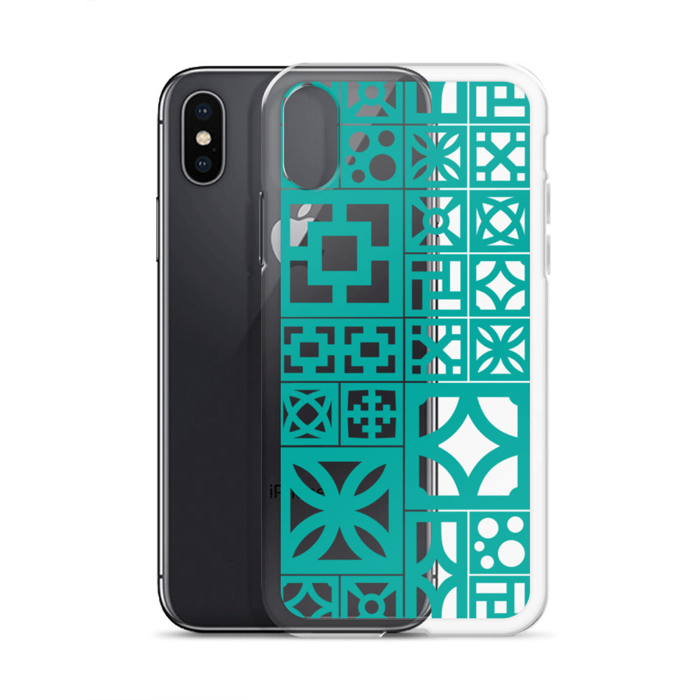 iPhone Aqua Breeze Blocks "Motif" Case - Aqua